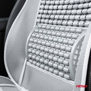 Husa scaun auto cu bile de masaj si suport lombar, dimensiuni 110 x 46 cm, culoare Gri 141212592 - Huse pentru scaune auto