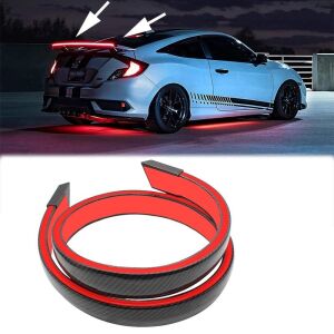 Autospoiler mit Zusatzbremslicht für PKW, 12V, 120cm, Carbon 141212497 - Auto-Zierstreifen