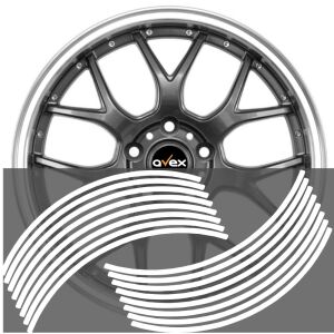 Set 16 inele din autocolant pentru jante culoare Alb Lucios 141212499 - Abțibilduri auto.