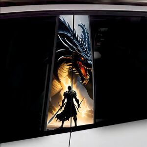 Sada 2 dekoratívnych nálepiek na stĺpiky dverí, samolepiaca potlač s vysokým rozlíšením, rozmery 2 ks x 50 x 22 cm, kód: AVX-SSU-01 141212540 - Nálepky na autá