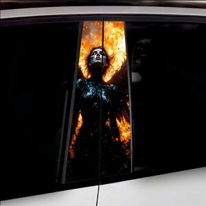 Set 2 stickere decorative pentru stalpii usilor, print autoadeziv de inalta rezolutie, dimensine 2 buc x 50 x 22 cm , cod: AVX-SSU-02 141212542 - Abțibilduri auto.