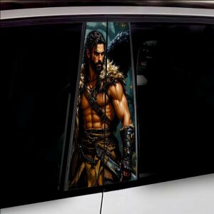 Set 2 stickere decorative pentru stalpii usilor, print autoadeziv de inalta rezolutie, dimensine 2 buc x 50 x 22 cm , cod: AVX-SSU-10 141212587 - Abțibilduri auto.