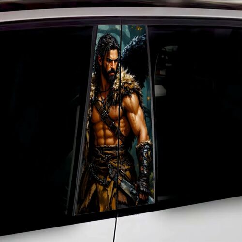 Set 2 stickere decorative pentru stalpii usilor, print autoadeziv de inalta rezolutie, dimensine 2 buc x 50 x 22 cm , cod: AVX-SSU-10 141212587