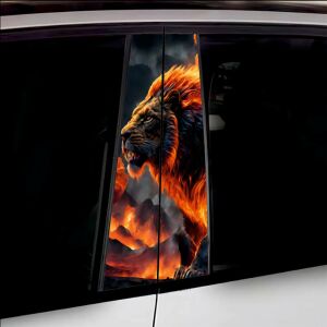 Set 2 stickere decorative pentru stalpii usilor, print autoadeziv de inalta rezolutie, dimensine 2 buc x 50 x 22 cm , cod: AVX-SSU-11 141212590 - Abțibilduri auto.