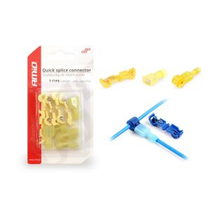 Szybkozłączki elektryczne typu T 04 - 6mm2, 24A, 5 szt. w blistrze 141212767 - Złącze kablowe