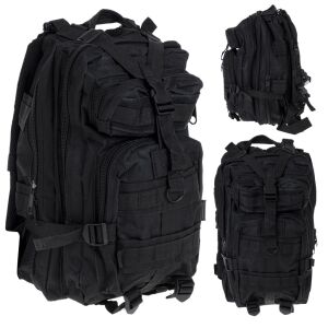 Militärischer taktischer Rucksack, Farbe SCHWARZ, Fassungsvermögen 25 l 141212797 - Wanderrucksäcke