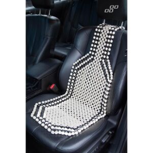 Autoplachta s drevenými masážnymi loptičkami (biela s čiernou) 141212857 - Autopoťahy