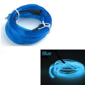 Neon-Autokabel „EL Wire“, Farbe Blau, Länge 5 m, 12 V Stromversorgung, Vorschaltgerät im Lieferumfang enthalten 141212810 - Auto-Zierstreifen