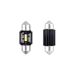 Sada LED autožiaroviek C5W 1 SMD 31mm bielych 12/24V, kompatibilných s CANBUS sofitom, určených pre automobilové alebo terénne súťaže.