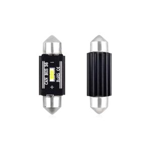 Sada LED autožiaroviek C5W 1 SMD 36mm bielych 12/24V, kompatibilných s CANBUS sofitom, určených pre automobilové alebo terénne súťaže.