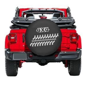 Pokrowiec na koło zapasowe, czarny, ze sztucznej skóry, do samochodów terenowych, rozmiar 16" 141212922 - Osłona opony