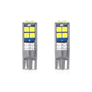 Sada LED CANBUS kompatibilných T10 W5W 10 SMD bielych 12/24V autožiaroviek, určených pre automobilové alebo terénne súťaže
