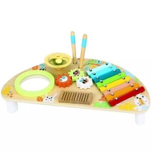 Tooky Toy: Musikalischer Spieltisch und Beschäftigung aus Holz 141272436 - Musikinstrumente zum Spielen