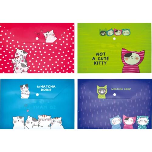 M&G: Druckknopfmappe mit Katzendesign, A4 - verschiedene Designs 141273310
