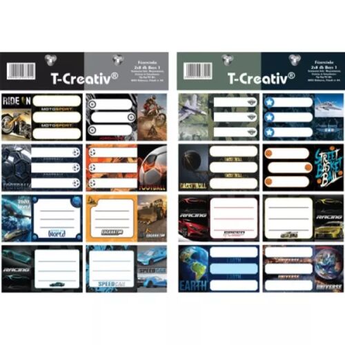 T-Creativ: Heftetiketten für Jungen, 16er-Set - verschiedene Designs 141274286
