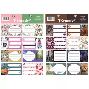 T-Creativ: etichete caiet pentru fete- diferite - 16 buc 141274288 - T-Creativ