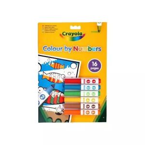 Crayola: Оцветяване по номера с миещи се маркери 141275132 - Тетрадка за работа, книжка за оцветяване
