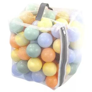 Zestaw plastikowych kulek w pastelowych kolorach - 100 sztuk w siatkowym worku - Mochtoys