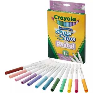 Crayola: Супер Съвети - комплект от 12 маркера в пастелни цветове 141276912 - Filctoll