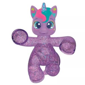 Stretchy Superstars Jazzine Einhorn Figur, lila Glitzer Spielzeug - Kuscheltiere