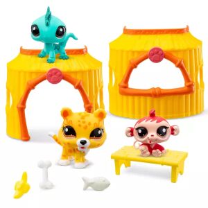 Littlest Pet Shop Dzsungel 1. széria játékszett iguána, tigris és majom figurákkal - Hasbro