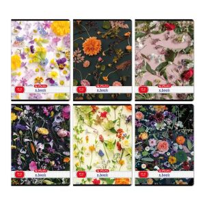Caiet A4 cu model floral, cu pătrățele - modele variate - Herlitz Caiete