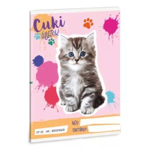 Cute Animals Perserkatze A5 Notizbuch kariert - Ars Una