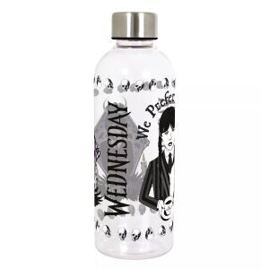 Пластмасова бутилка за вода Wednesday Addams, вместимост 850 ml, многократна употреба и без BPA - Носител на храна и напитки