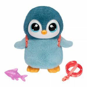 Little Live Pets Waddles Jucărie interactivă de pluș pinguin care merge cu lesă și pește - Little Live Pets