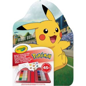 Crayola Pokémon Комплект за оцветяване и стикери с Пикачу, идеален за творчески дейности и оцветяване. - Тетрадка за работа, книжка за оцветяване