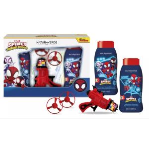 Naturaverde Kids Spidey i przyjaciele zestaw do kąpieli z szamponem, płynem do kąpieli i wyrzutnią - Łazienka