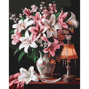 Ideyka Malen nach Zahlen Set - Raffinierte Lilien Stillleben - Ideyka