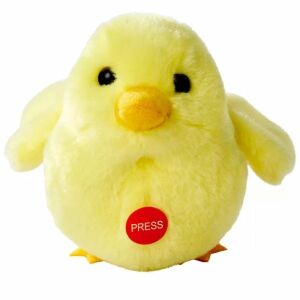 Nicotoy żółty pluszowy kurczak z efektami dźwiękowymi - Interaktywna gra dla dzieci, LEGO DUPLO, Indiański namiot, Gra rozwojowa dla małych dzieci, Interaktywny pluszak i Plusz