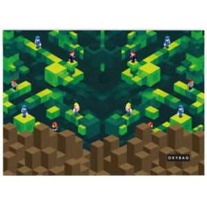 Playworld A4 Minecraft Dokumentenhülle mit Druckknopfverschluss - Ablagetaschen