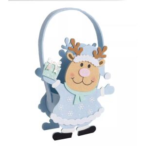 Blauer Rentier Filz Geschenktüte Weihnachtsdekoration - Weihnachten