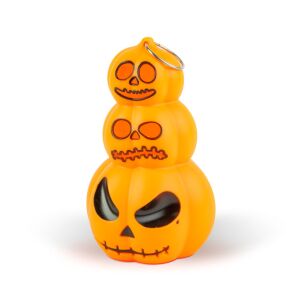 Halloween-i világító dekoráció - tök - melegfehér LED - 12 x 7,5 cm - 3 x LR1130 141296237 - Halloweeni dekoráció