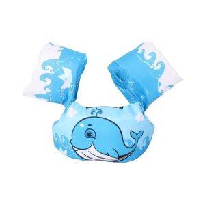 Vesta de salvare pentru copii cu aripioare de inot, Flippy, Albastru, Model balena 141302461 - Karúszó