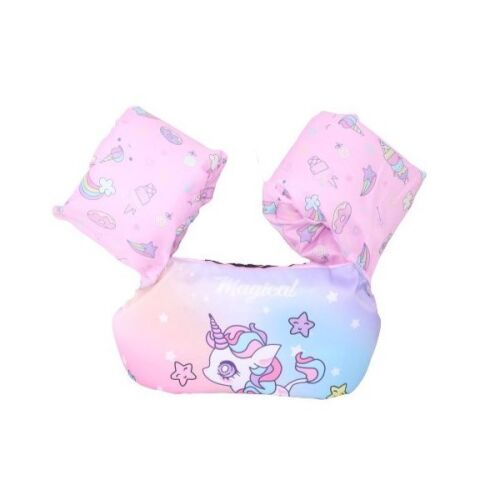 Vesta de salvare pentru copii cu aripioare de inot, Flippy, Mov, Model unicorn 141302492