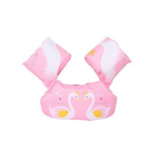 Vesta de salvare pentru copii cu aripioare de inot, Flippy, Roz, Model lebede 141302503