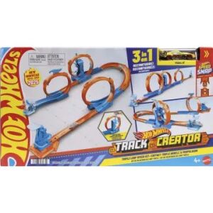 Hot Wheels: Creator Piste - Pista cu trei bucle 141316551 - Hot Wheels Autostradă și garaj de parcare