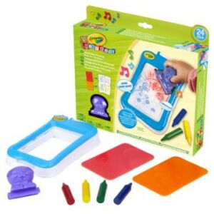 Crayola Mini Kids Tablă muzicală de desen pentru copii mici, include șabloane și creioane - Planșe de desen