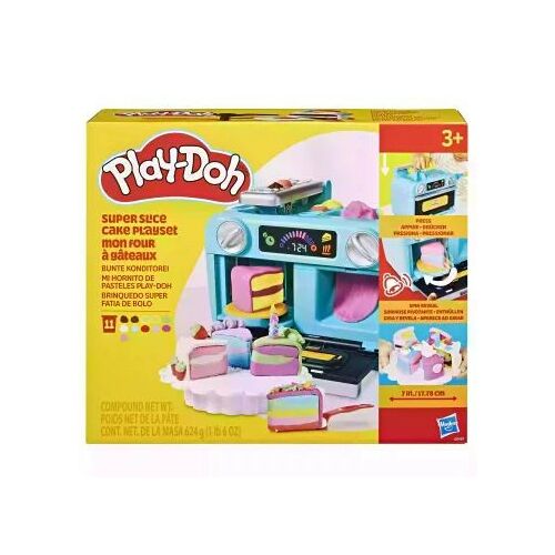 Play-Doh csodás tortaszelet játékkészlet, játék sütő gyerekeknek, tortadíszítő játék