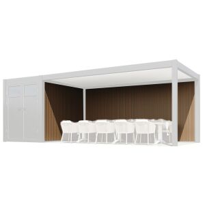 Rojaplast WPC Prestige WPC fali panel alumínium keretben kocsibeálló - pergolához - 3 méteres ( kiegészítő )