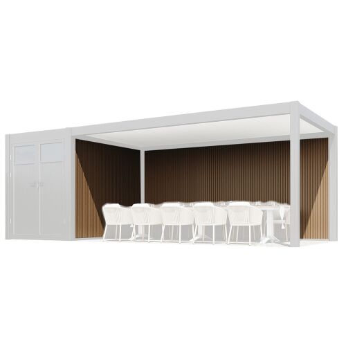 Rojaplast WPC Prestige WPC fali panel alumínium keretben kocsibeálló - pergolához - 3 méteres ( kiegészítő ) 141333555