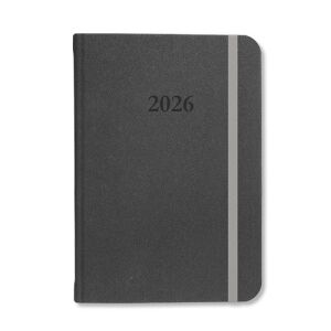 Határidőnapló Period Velour A/5 napi gumis Antracit 2026