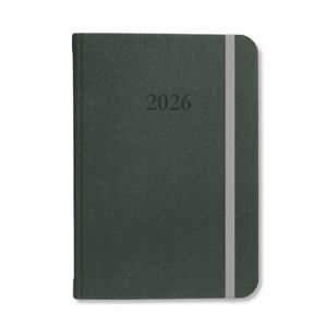 Határidőnapló Period Velour A/5 napi gumis sötétzöld 2026