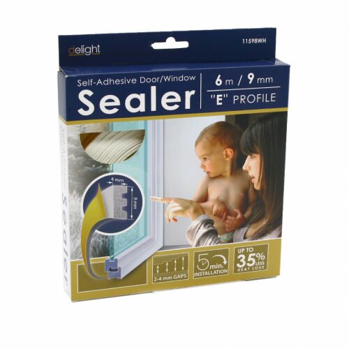 Önt. nyílászáró szigetelő E profil fehér 6m 141376353