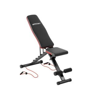 Athler gyakorlópad 10, 5 fokozatú állítás, ellenállási szalagok tartozék, fekete