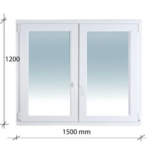 150x120 Bukó - Nyíló + Nyíló műanyag ablak Decco 71 profil 2 retegű üvegezés 141382899 - Építkezés & Felújítás