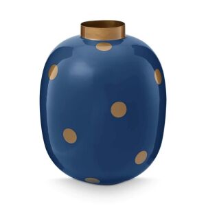 Dekoratívna váza, kov, Pip Studio, Dots Navy/Gold, 32 cm, kolekcia Dot Delight 141383110 - Pip Studio